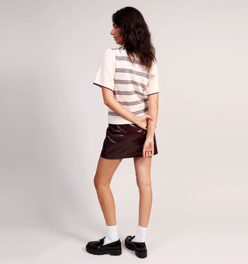 Vila Riam Ecru Pull met Korte Mouwen voor dames (364074)
