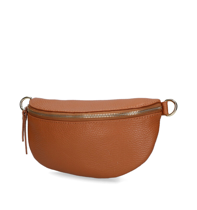Via Limone Oranje Crossbody Tas in leer (322660)