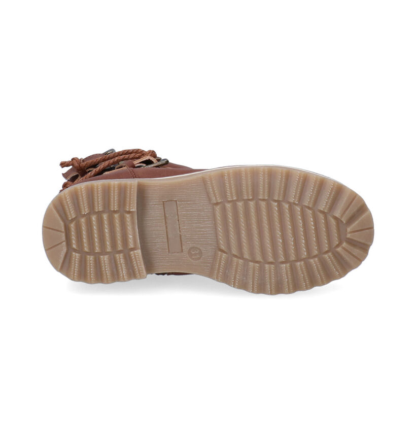 Milo & Mila Cognac Bottines in kunstleer (297201)