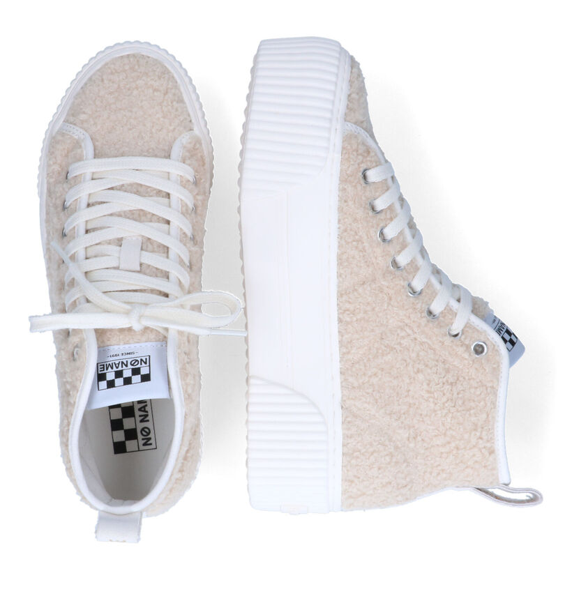 No Name Iron Mid Side Beige Sneakers voor dames (316088) - geschikt voor steunzolen