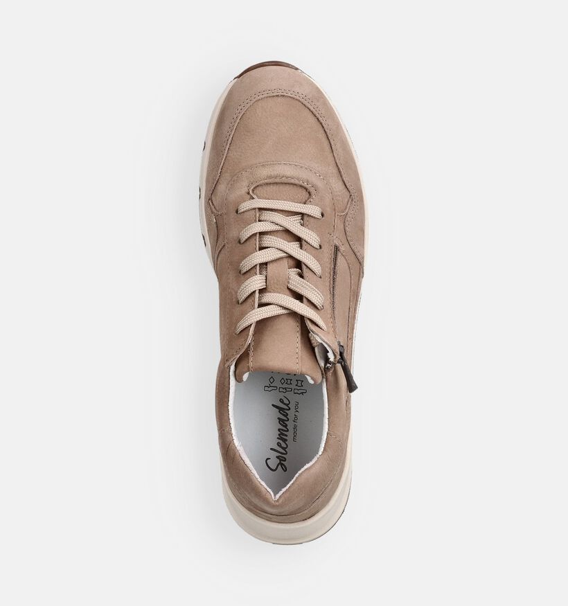 Solemade James Taupe Rits-Veterschoenen voor heren (373517) - geschikt voor steunzolen