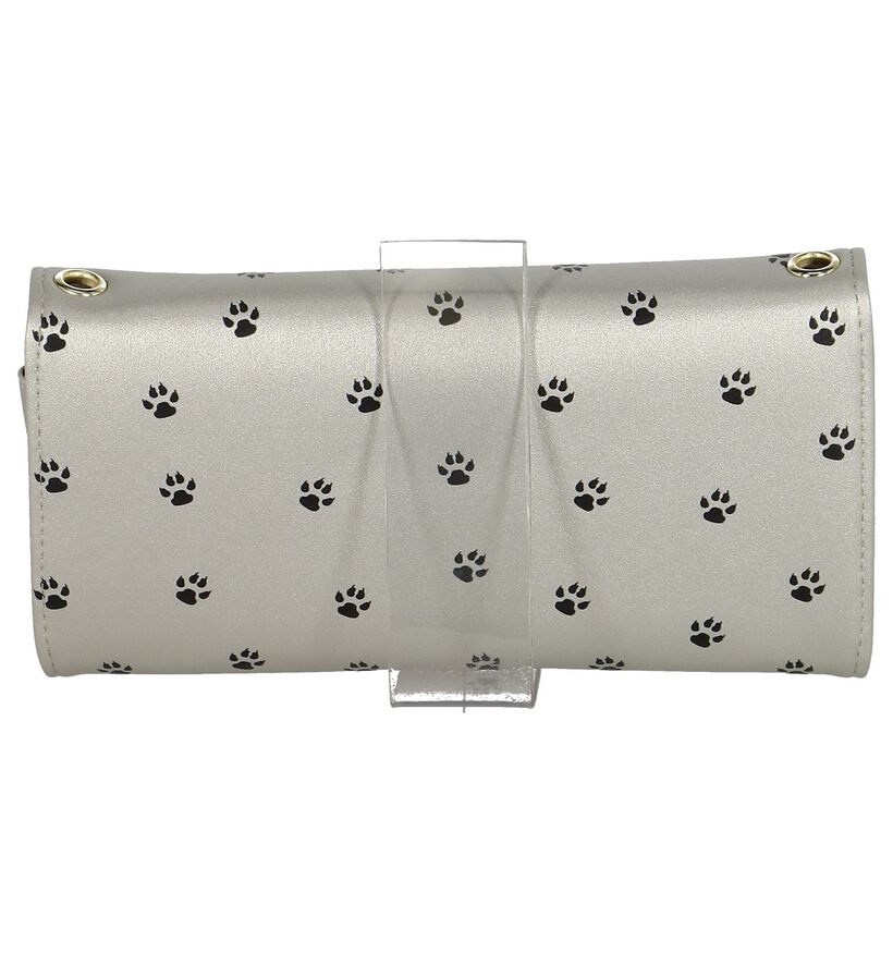 Zilveren Clutch Tasje Shagwear Pug Life in kunstleer (232853)