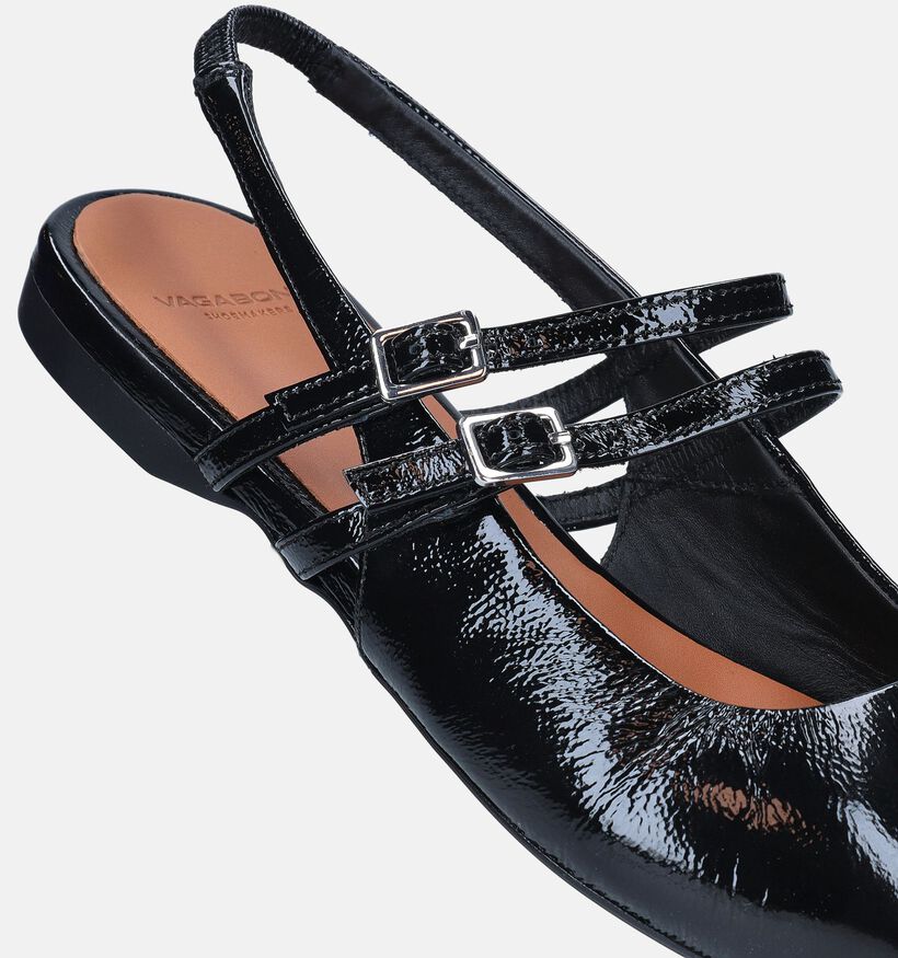 Vagabond Hermine Zwarte Ballerina's met open hiel voor dames (350684)