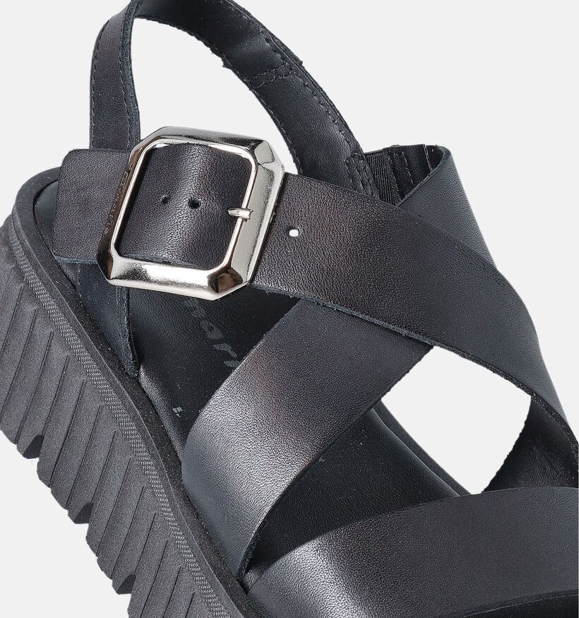 Tamaris Sandales à plateforme en Noir pour femmes (354404)