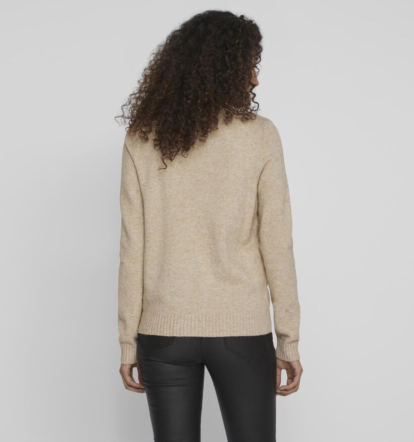 Vila Ril Beige Trui met v-hals voor dames (345345)