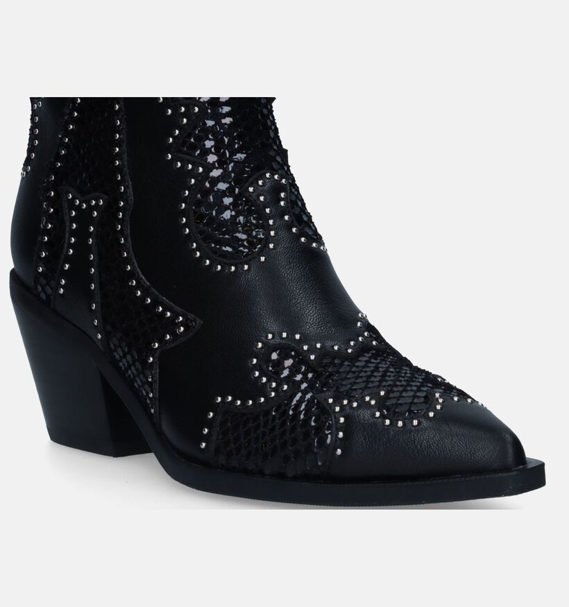 Noa Harmon Bottines à talons en Noir pour femmes (333383)