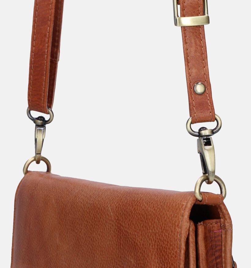 Label M Porte-monnaies zippé en Cognac pour femmes (365816)