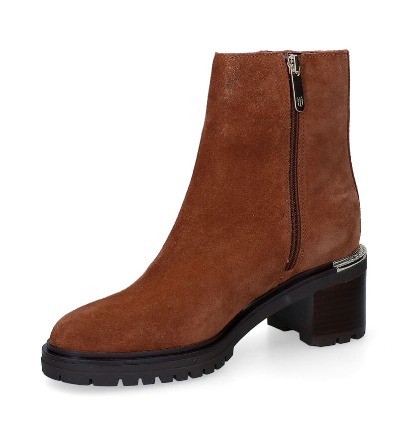 Tommy Hilfiger Monochromatic Cognac Chelsea Boots in daim (295218)
