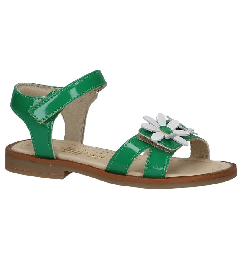 Groene Laké Sandalen met Bloemen Lunella in lakleer (215143)