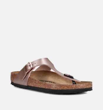 Birkenstock Gizeh Nu-pieds Black/White/Graceful Pearl White/Blue/Copper