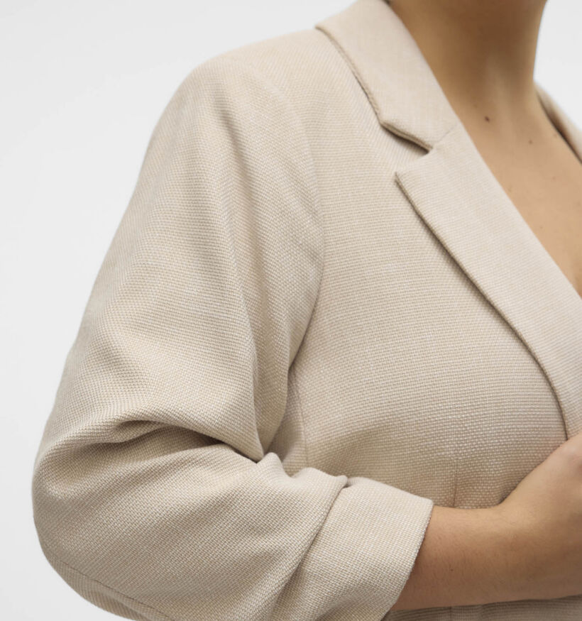 Vero Moda Curve Frida Beige Blazer voor dames (367777)