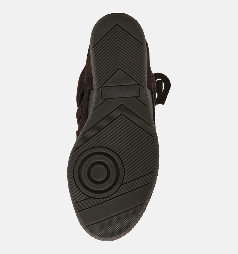 Steve Madden Mavis Donkerbruine Hoge Sneakers met Sleehak voor dames (378159)