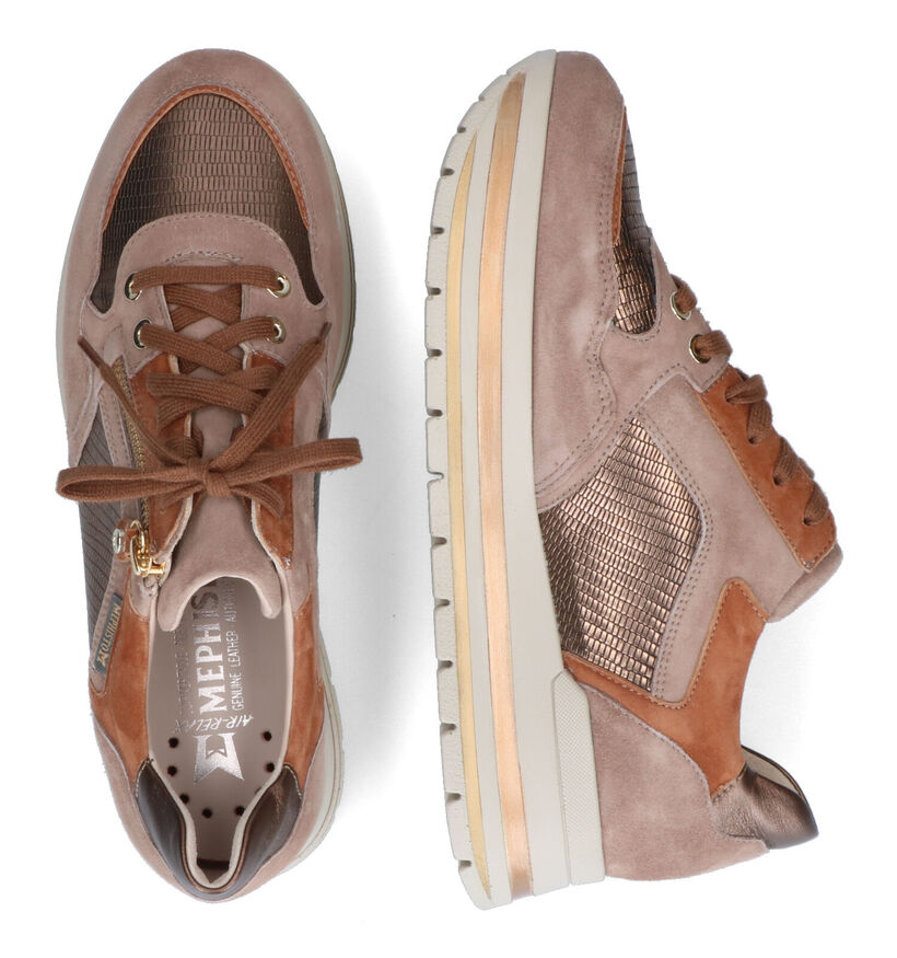 Mephisto Panthea Taupe Sneakers voor dames (316750) - geschikt voor steunzolen