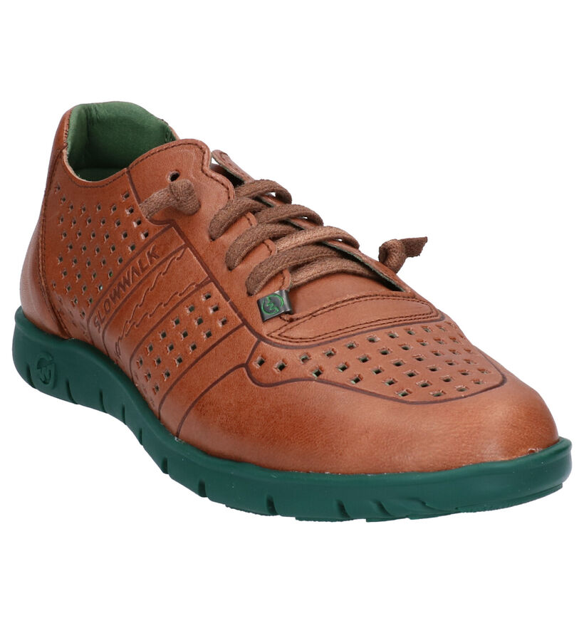 Slowwalk Morvi Cognac Veterschoenen in leer (275053)