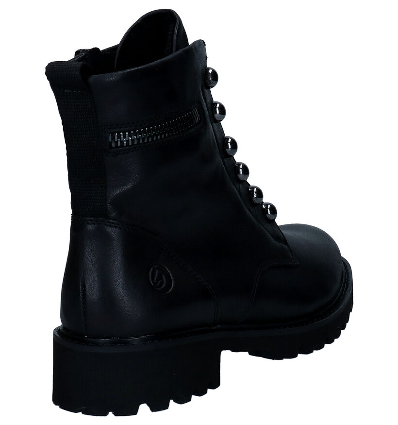 Remonte Zwarte Veterboots voor dames (312337) - geschikt voor steunzolen