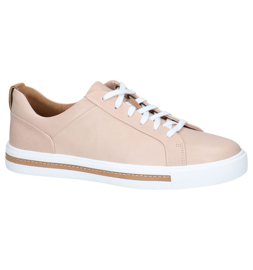 Clarks Un Maui Lace Witte Veterschoenen in leer (304505)