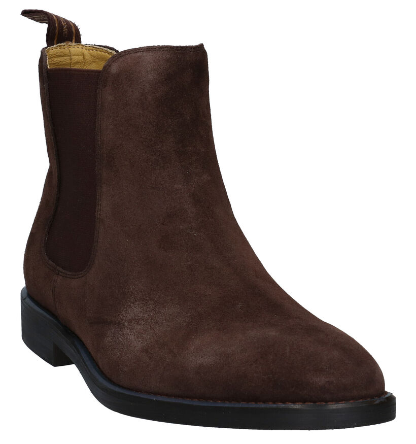 Steptronic Mayfair Bruine Chelsea Boots in nubuck (281382)