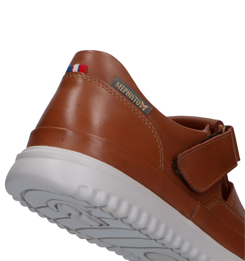 Mephisto Tarek Randy Chaussures à Velcro en Cognac pour hommes (323387) - pour semelles orthopédiques