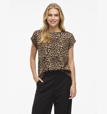 Vila T-shirts Jaune/Beige/Marron