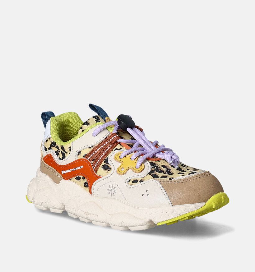 Naturino x Flower Mountain Yamano 3 Baskets en Beige pour filles (357543) - pour semelles orthopédiques