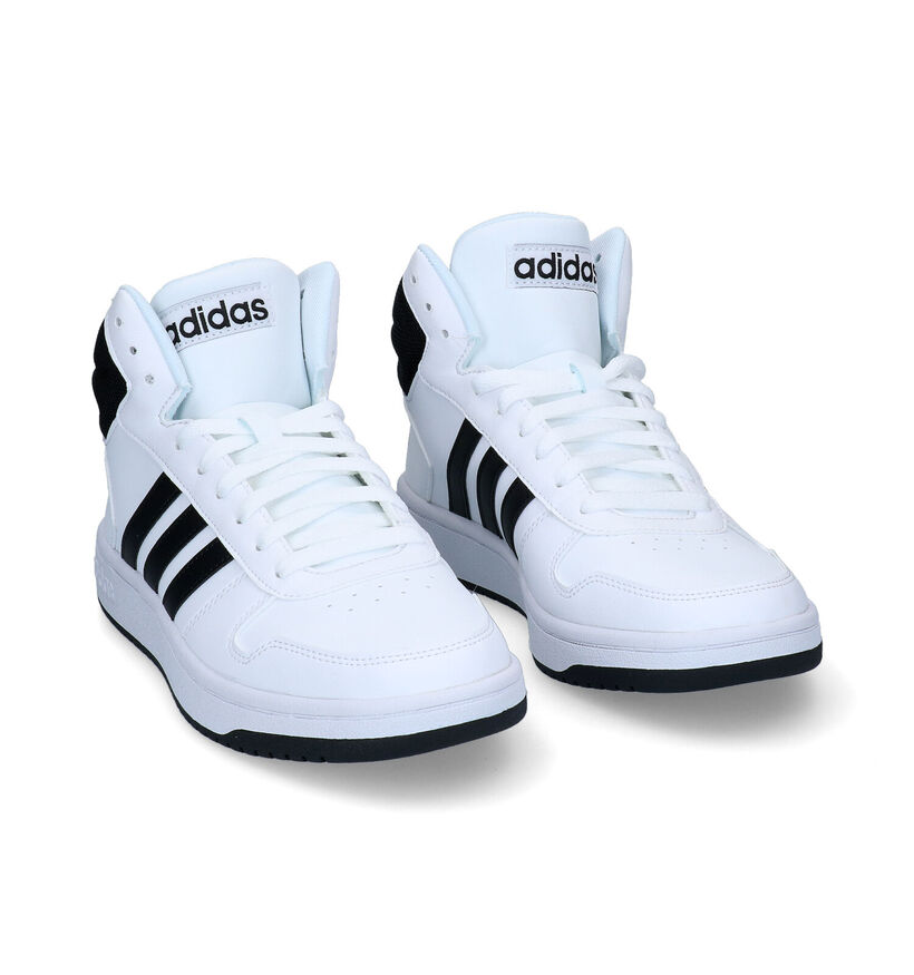 adidas Hoops 2.0 Mid Baskets en Blanc en simili cuir (290816)