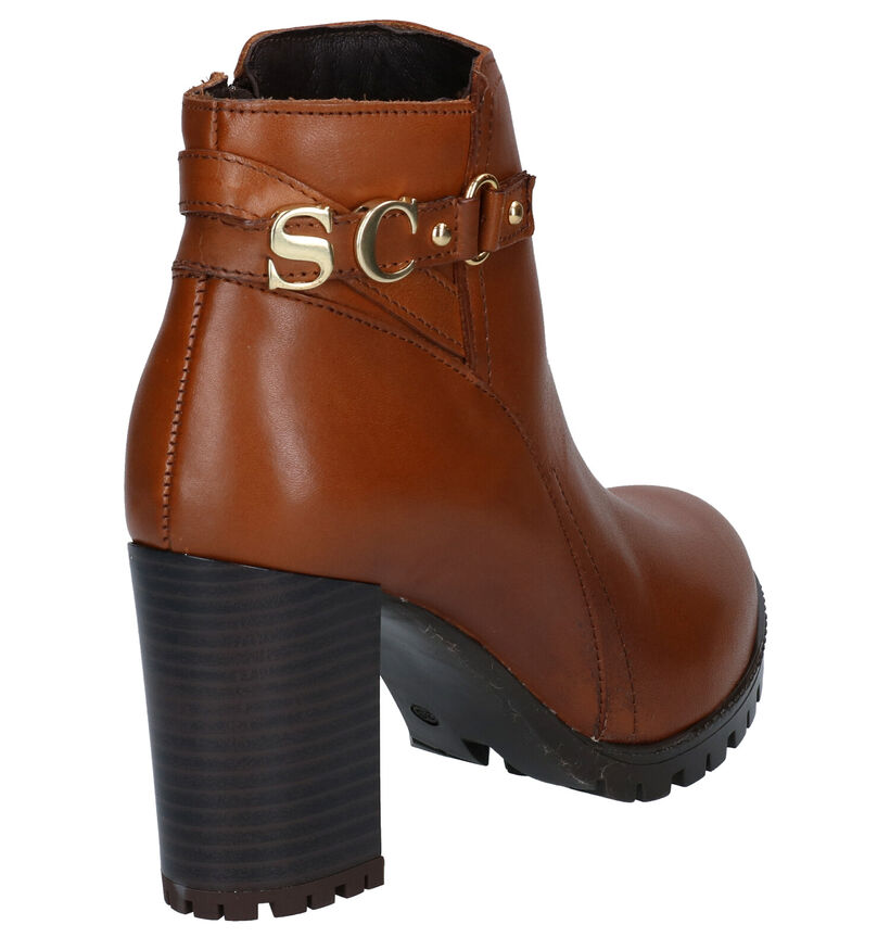 Scapa Cognac Enkellaarzen in leer (281259)