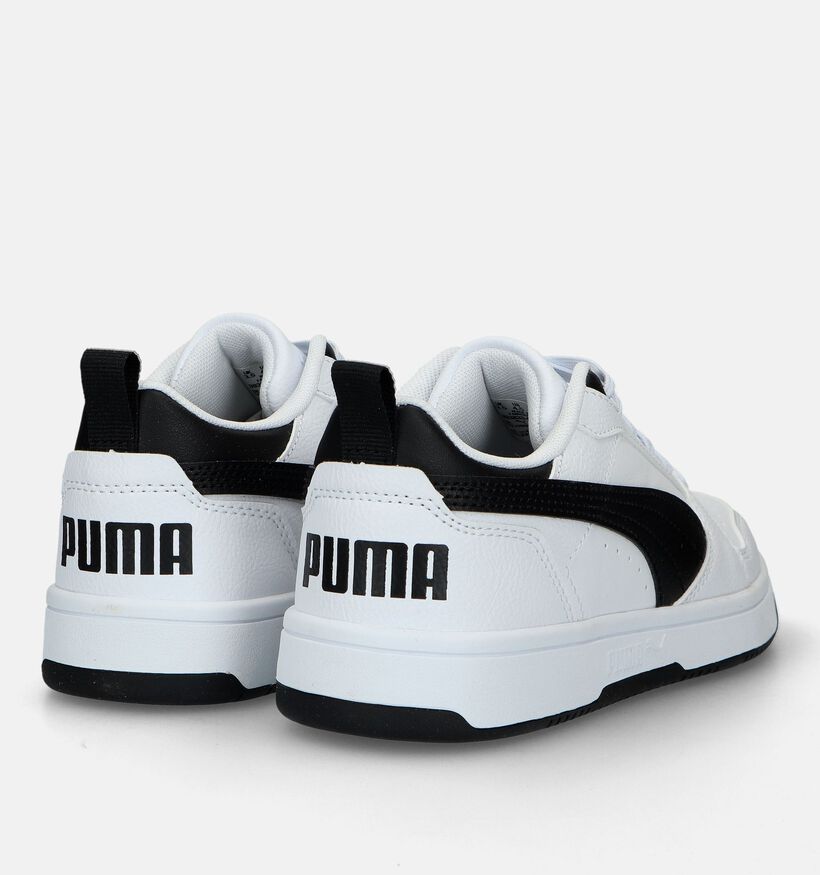 Puma Rebound V6 Baskets en Blanc pour filles, garçons (326362) - pour semelles orthopédiques