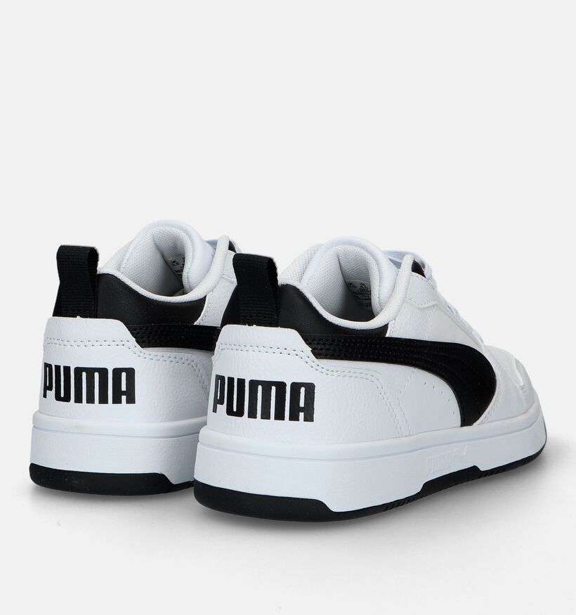 Puma Rebound V6 Witte Sneakers voor meisjes, jongens (326362) - geschikt voor steunzolen