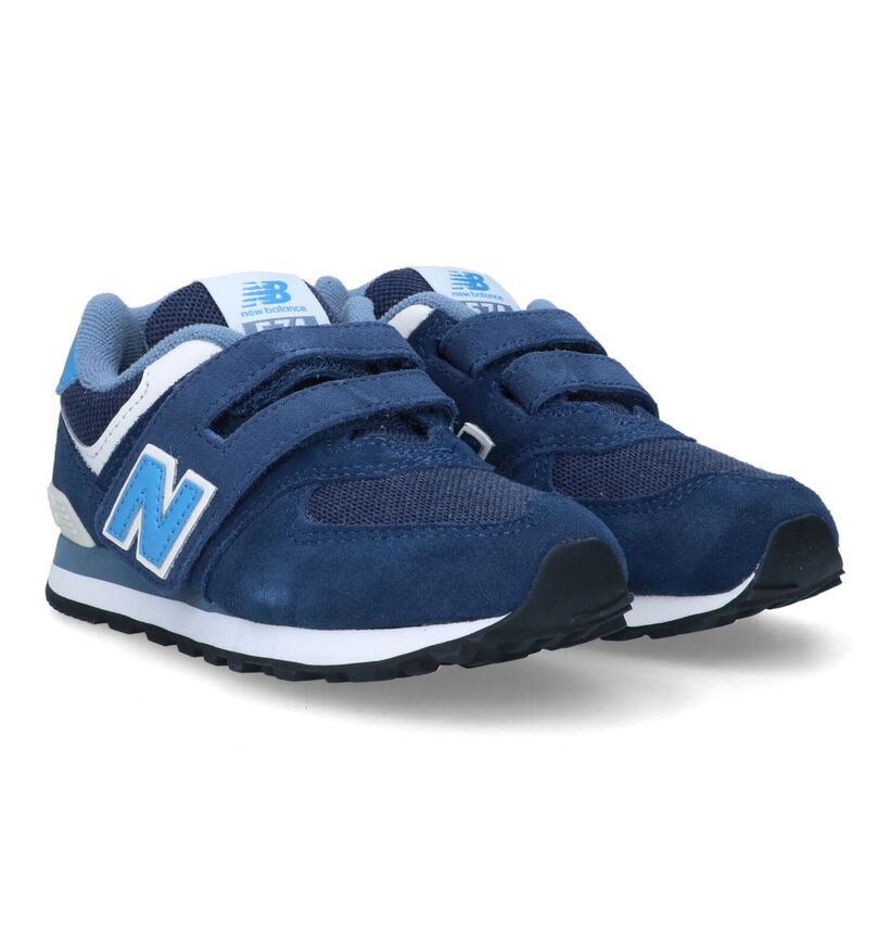 New Balance PV574 Blauwe Sneakers voor jongens (319257) - geschikt voor steunzolen