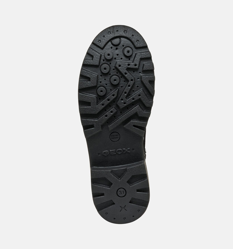 Geox Casey Girl Zwarte Boots met Veters en Rits voor meisjes (376269) - geschikt voor steunzolen