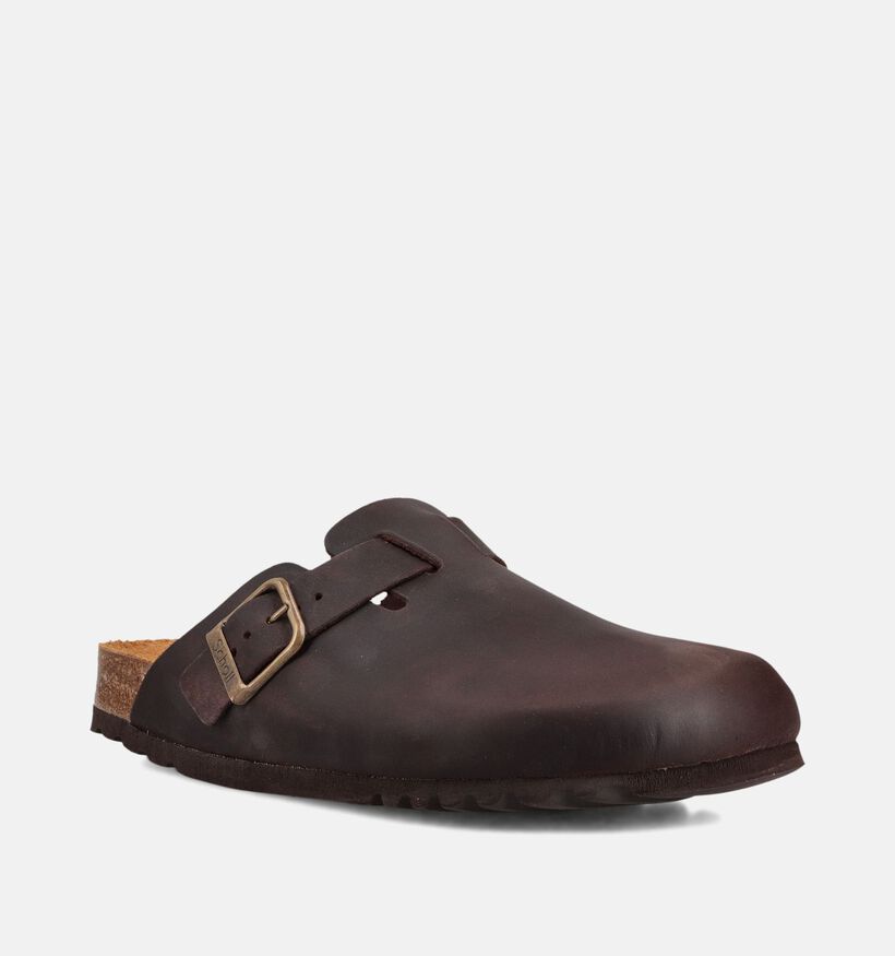 Scholl Olivier Clogs en Brun fonc&eacute; pour hommes (369893)