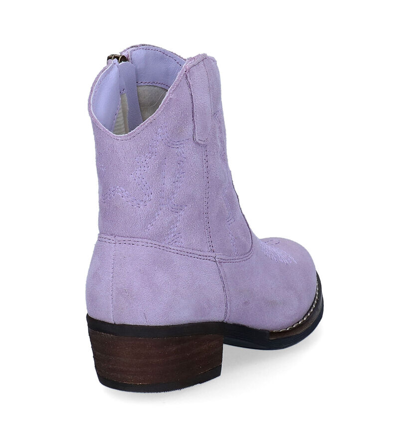 Milo & Mila Santiags en Violet pour filles (306017)