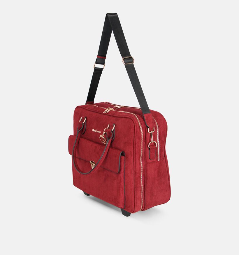 Olivia Lauren Elio Sac ordinateur Trolley en Rouge fonc&eacute; pour femmes (384020)