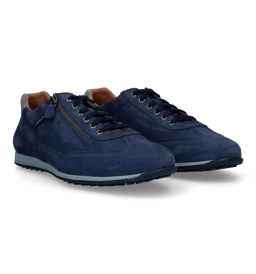 Mephisto Leon Nomad Blauwe Veterschoenen voor heren (355169) - geschikt voor steunzolen