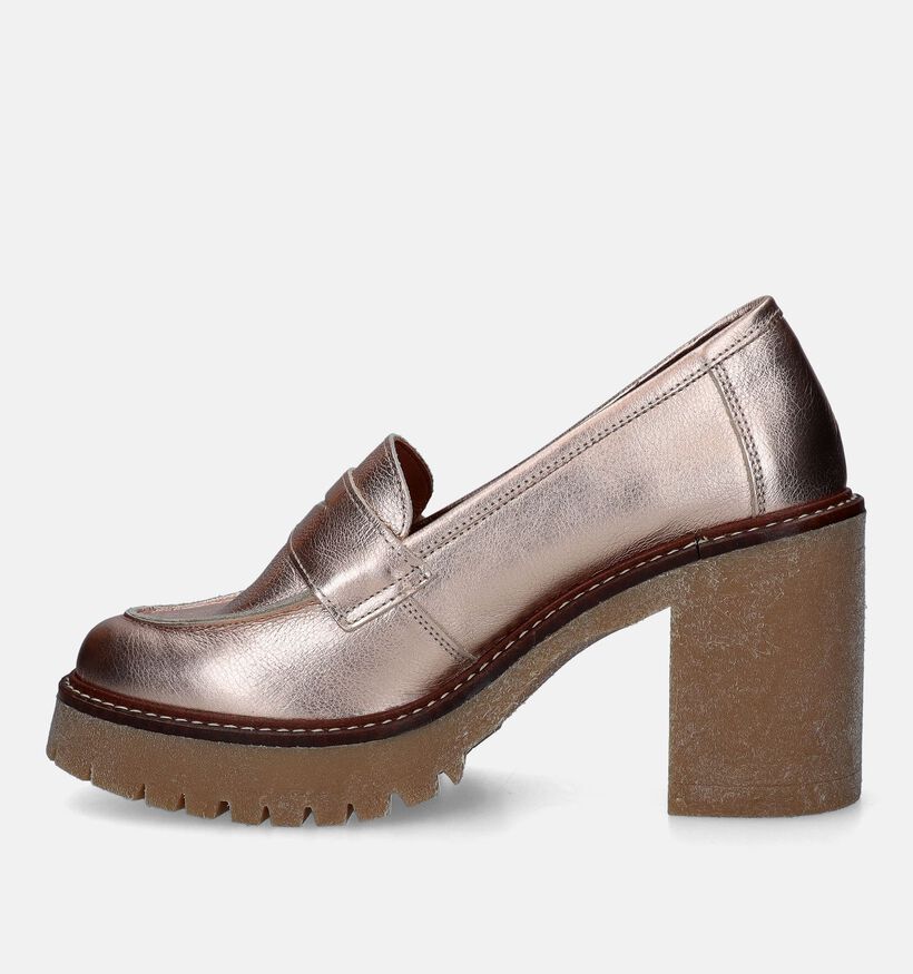 Sweet Lemon Normy Rose Gold Mocassins met hak voor dames (333432)