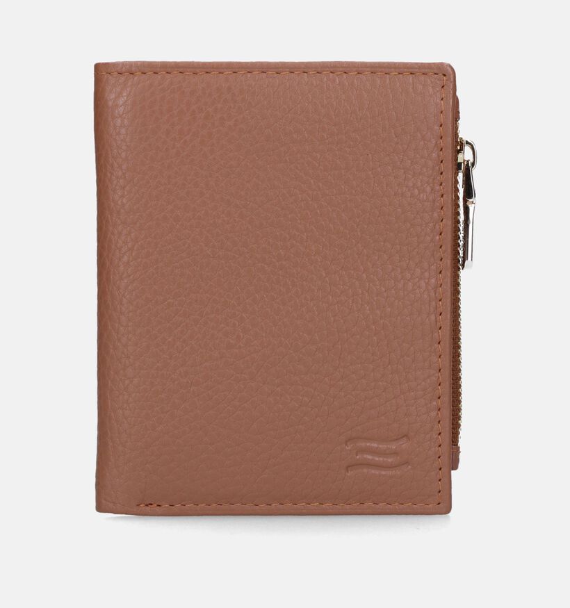 Crinkles Porte-monnaie zippé en Noir pour femmes (340522)