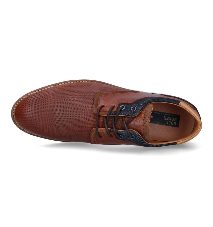 Bullboxer Cognac Veterschoenen voor heren (319443) - geschikt voor steunzolen