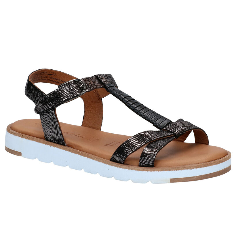 Tamaris Touch it Zwarte Sandalen in leer (269906)