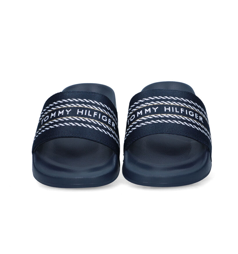 Tommy Hilfiger Webbing Blauwe Badslippers voor dames (321009)