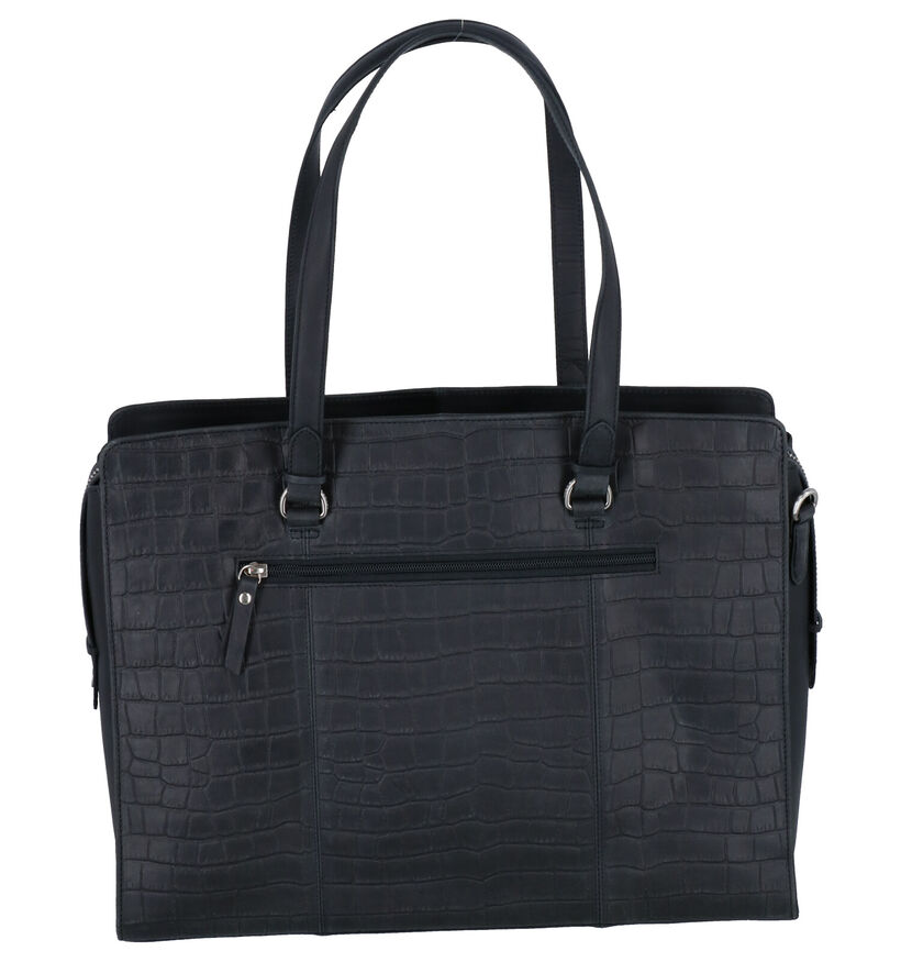 Burkely Croco Caia Sac professionnel en Noir en cuir (297514)