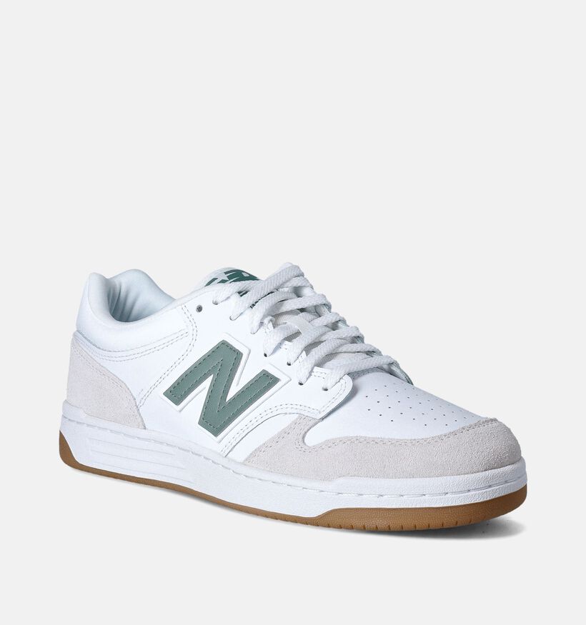 New Balance BB 480 Baskets basses en Blanc pour hommes (353360) - pour semelles orthopédiques