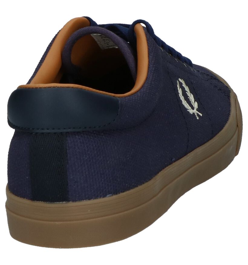 Fred Perry Baskets basses en Bleu foncé en textile (208096)