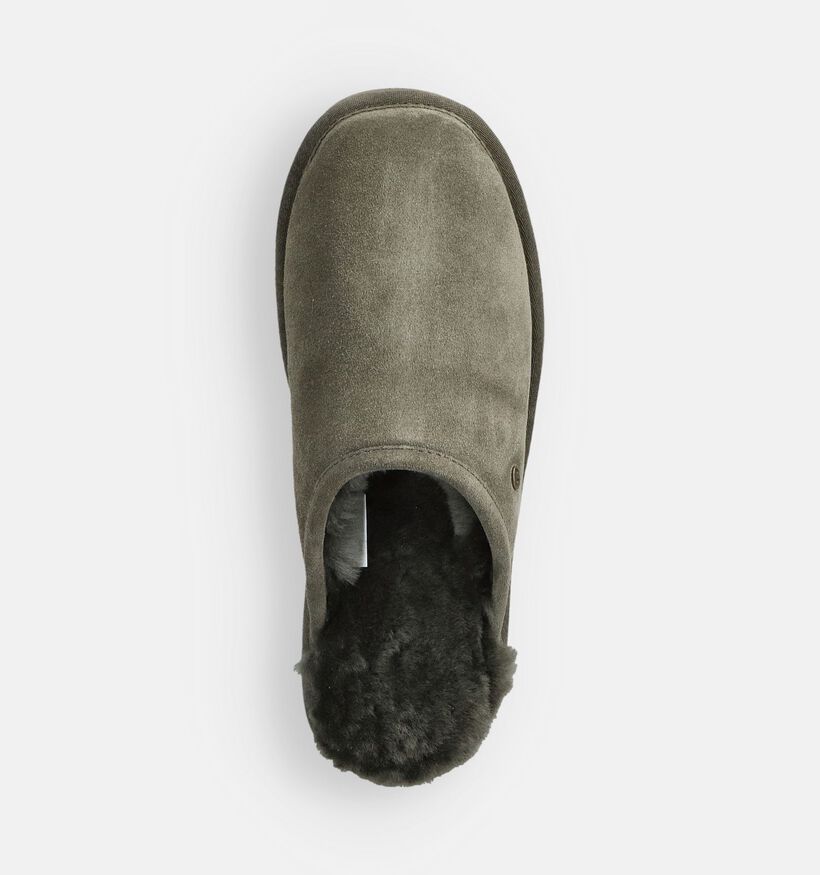 Warmbat Classic Pantoufles ouvertes en Vert kaki pour hommes (379290)