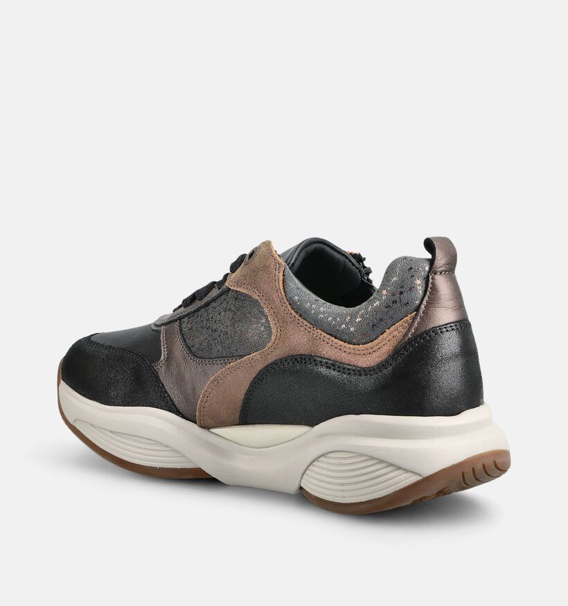Xsensible Stretchwalker Zwarte Sneakers voor dames (379002) - geschikt voor steunzolen