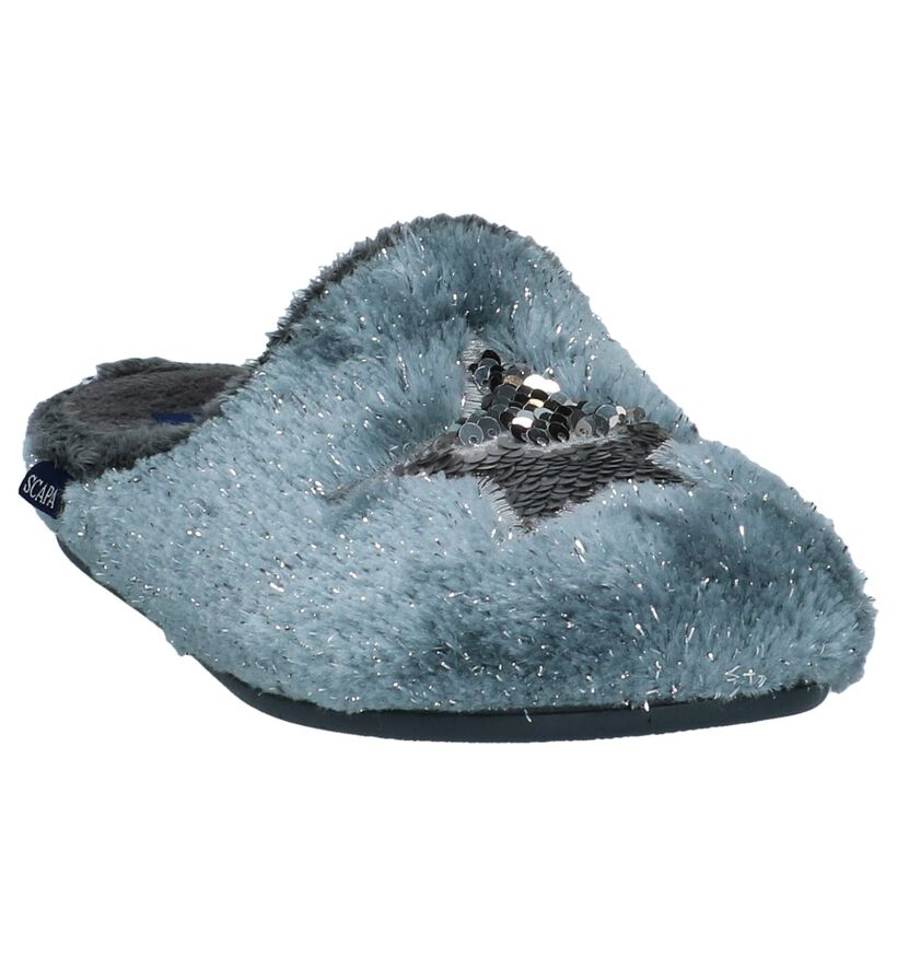 Scapa Pantoufles ouvertes en Gris en textile (227376)