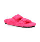 Colors of California Pantoufles ouvertes en Fuchsia pour femmes (300191)