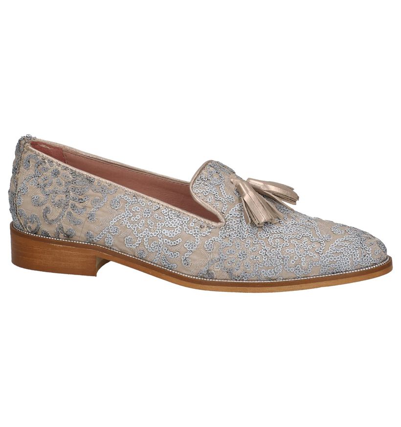 Loafers Love Beige met Pailletten, , pdp