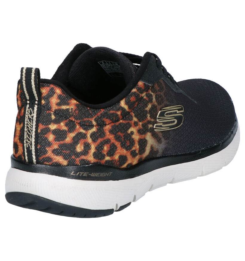 Skechers Flex Appeal Baskets en Noir en textile (264477)