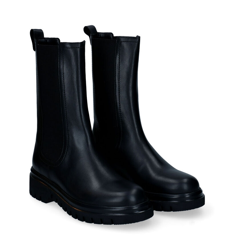 Gabor Best Fitting Zwarte Chelsea Boots in leer (297395)