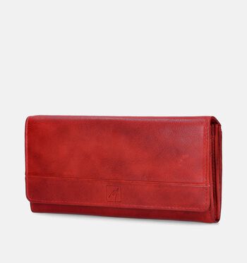 Label M Portemonnees Cognac/Rood